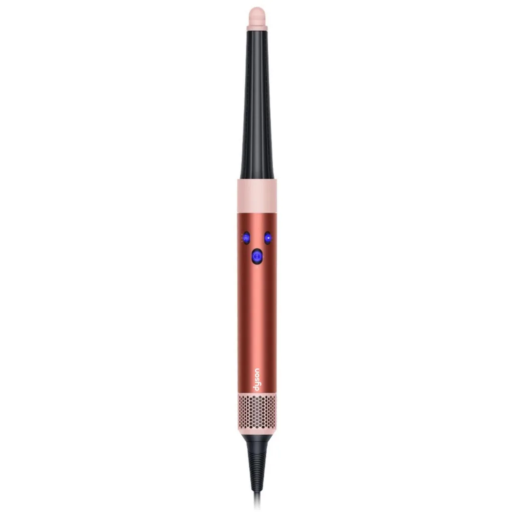 سشوار برس‌دار حالت‌دهنده 1300 وات دایسون مدل Airwrap id HS08، موتور AC، وزن 650 گرم، دارای سری شانه‌دار، سری برس‌دار گرد پهن، خشک‌کن ملایم با ویژگی فرکنندگی، صاف‌کنندگی، حجم‌دهندگی، با قابلیت فناوری تولید یون