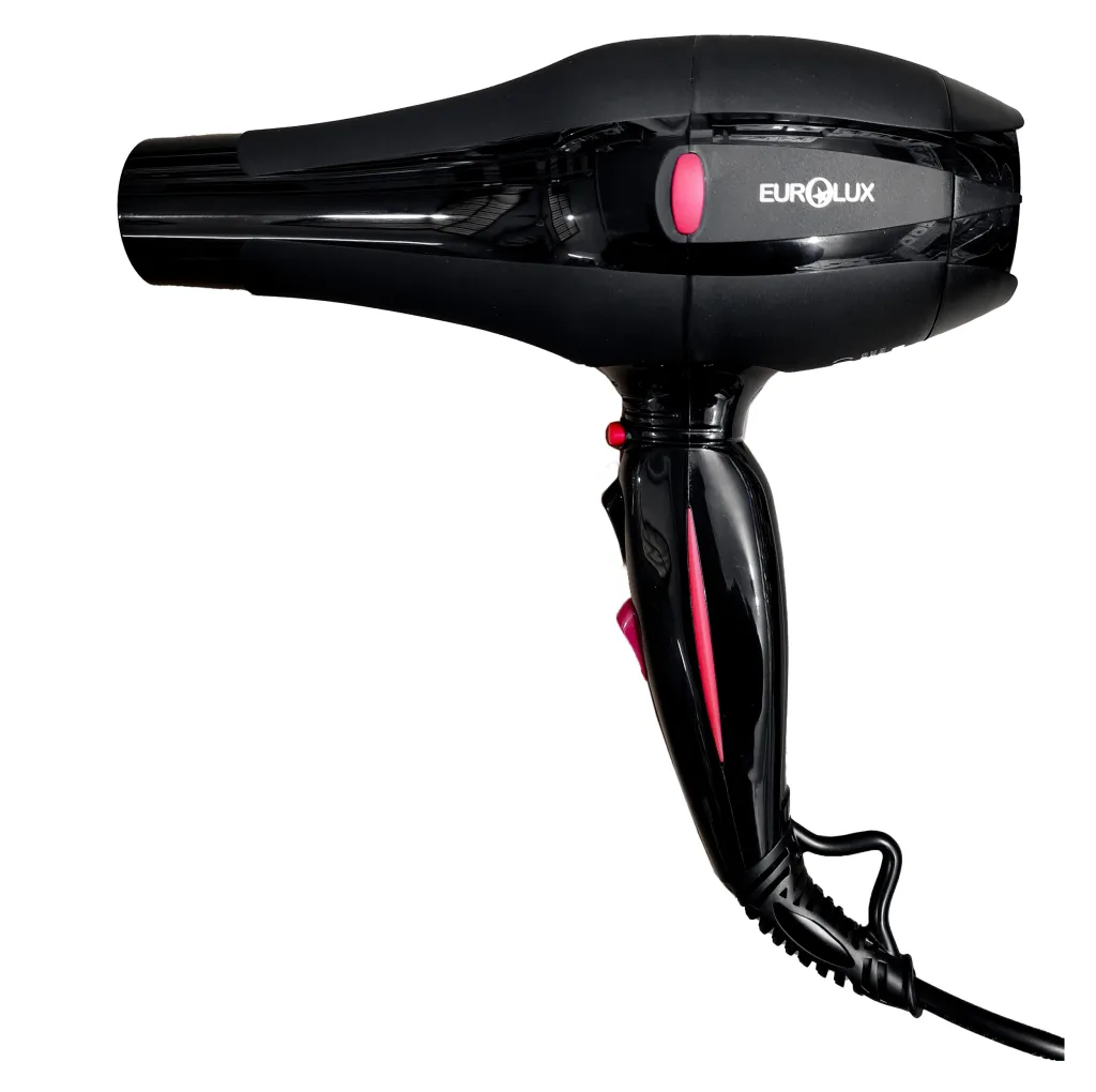 سشوار حرفه‌ای 2200 وات یورولوکس مدل EU_HD7516ML، موتور AC، وزن 0.76 گرم، المنت سرامیک تورمالین