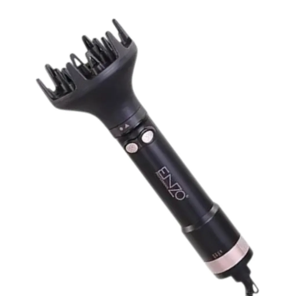 سشوار برس‌دار چرخشی انزو پروفیشینال مدل EN-760 7in1 با توان 1500 وات، موتور DC براشلس، تنظیمات دما و سرعت دو حالته، تکنولوژی آیونیک، سری‌های متنوع و کیف نگهدارنده، مناسب استفاده خانگی و حرفه‌ای