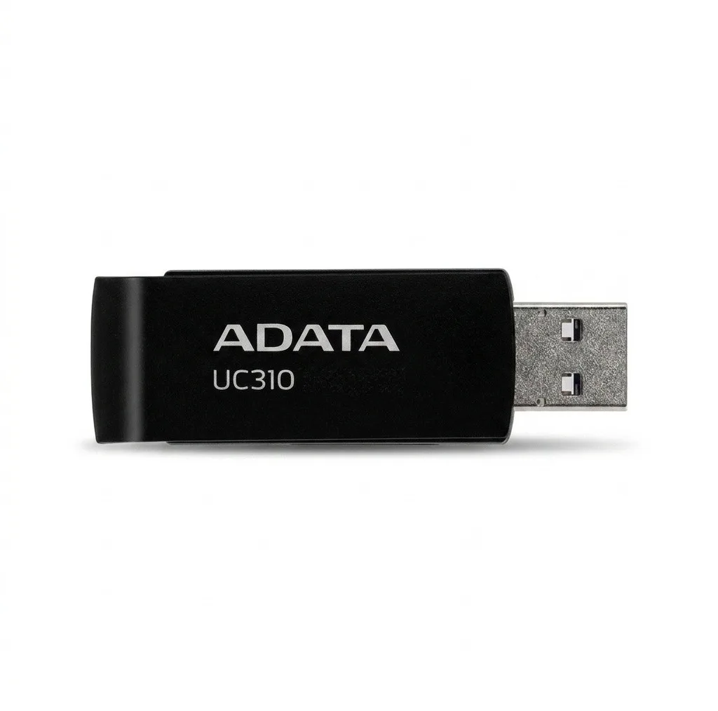 فلش مموری ای دیتا مدل UC310 ظرفیت 128 گیگابایت، سرعت خواندن تا 100 مگابایت بر ثانیه، سازگار با ویندوز، مک و لینوکس، طراحی ساده و وزن 9 گرم