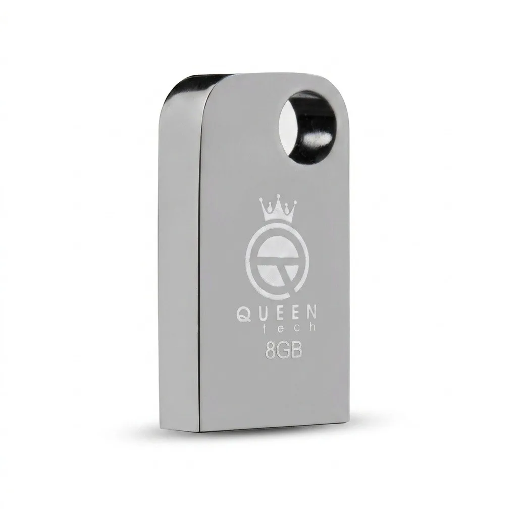 فلش مموری 8 گیگابایت کوئین تک مدل CELL با رابط USB 2.0، طراحی فشرده و مقاومت در برابر آب، ضربه، لرزش و گرد و غبار