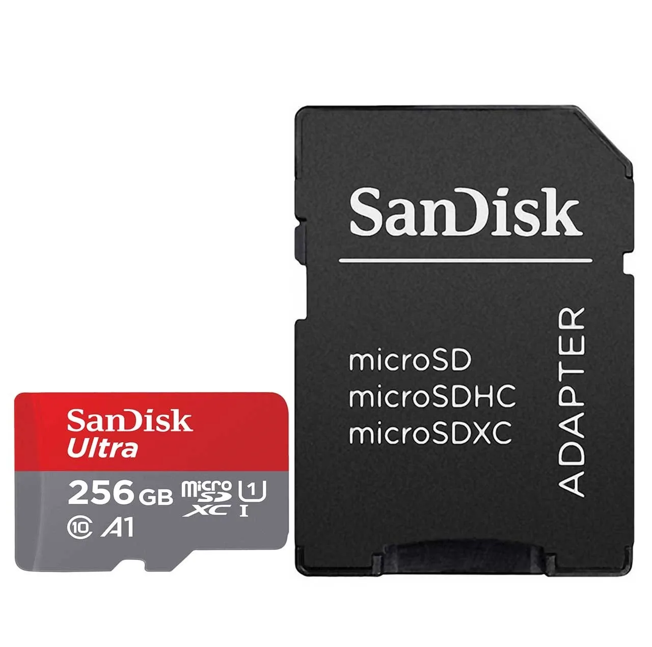 کارت حافظه microSDXC سن دیسک مدل Ultra کلاس10 و A1 استاندارد UHS-I U1 سرعت 100MBps 667X همراه با آداپتور SD ظرفیت 256 گیگابایت