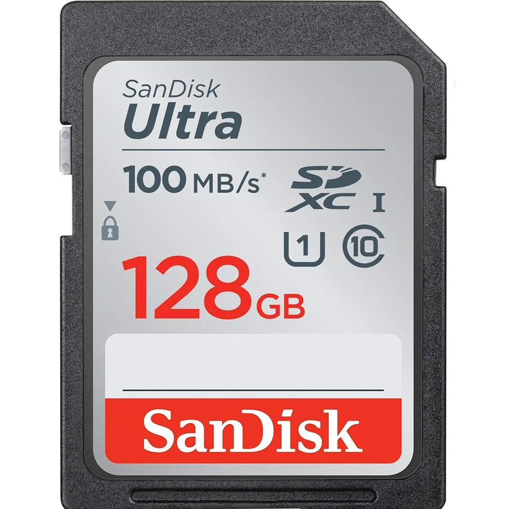 کارت حافظه SDXC سن دیسک مدل Ultra کلاس 10 استاندارد UHS-I U1 سرعت 100MBps ظرفیت 128 گیگابایت