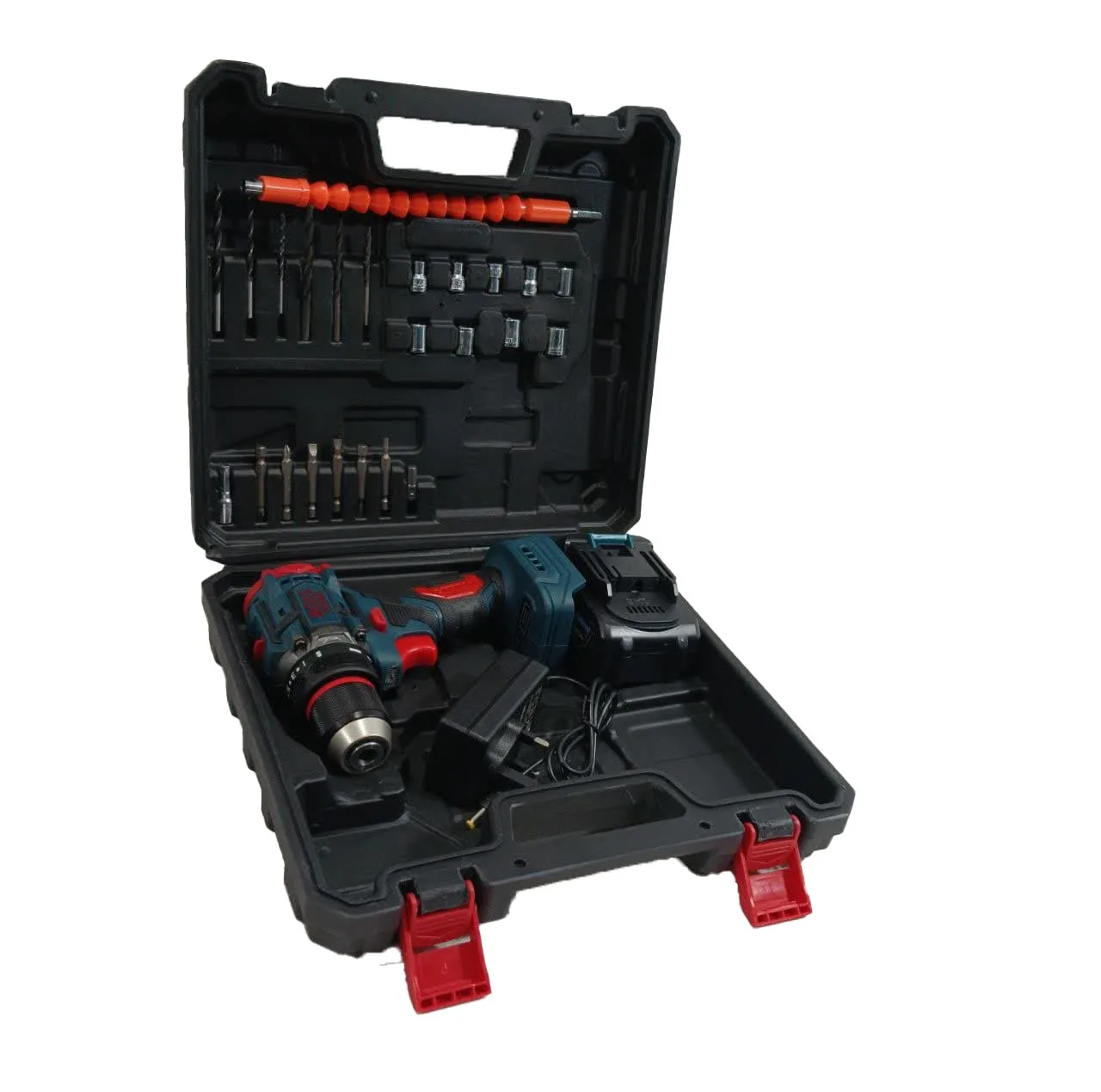 پیچ گوشتی شارژی باس مدل single-battery--brushless-88v مجموعه 28 عددی