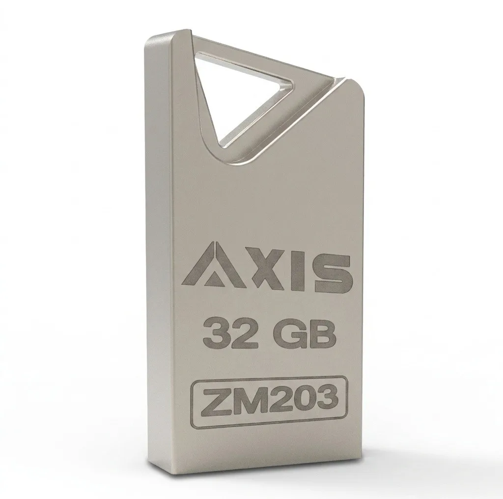 فلش مموری اکسیس مدل ZM203 ظرفیت 32 گیگابایت با سرعت خواندن 25MB/s، سرعت نوشتن 12MB/s، مقاومت در برابر آب و شوک، سازگار با WINDOWS و Mac OS