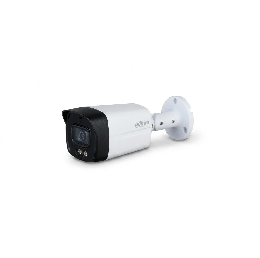 دوربین مداربسته آنالوگ بولت داهوا مدل DH-HAC-HFW1509TLMP-A-LED با رزولوشن 5 مگاپیکسل، دید در شب رنگی 40 متر و قابلیت ضبط صدا