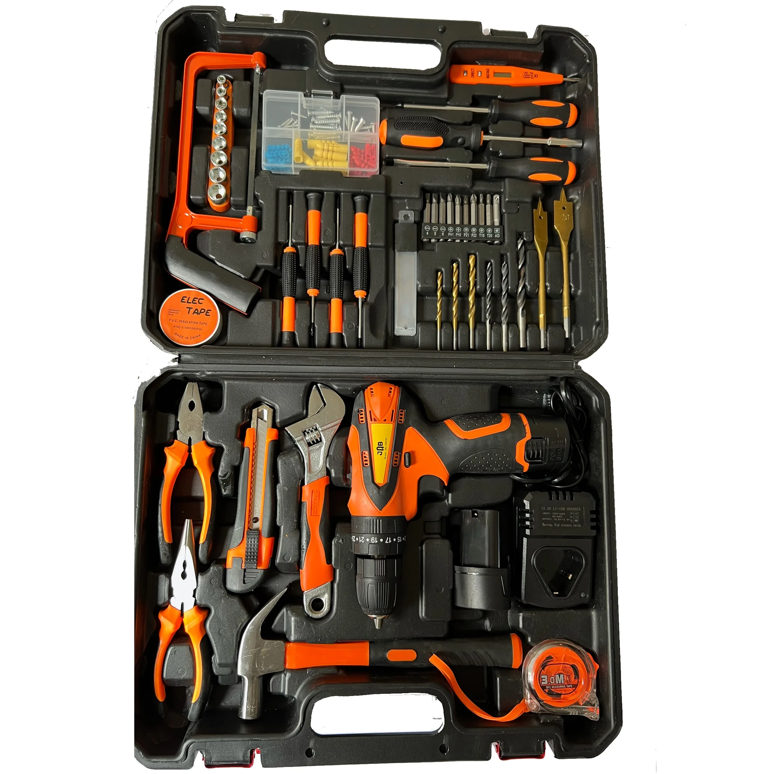 مجموعه 135 عددی دریل پیچ گوشتی شارژی جاب مدل JBC-500l S/2