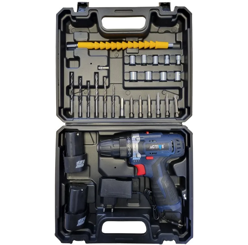 پیچ گوشتی شارژی اکتیو تولز مدل AC-2812BM بسته ۲۷ عددی