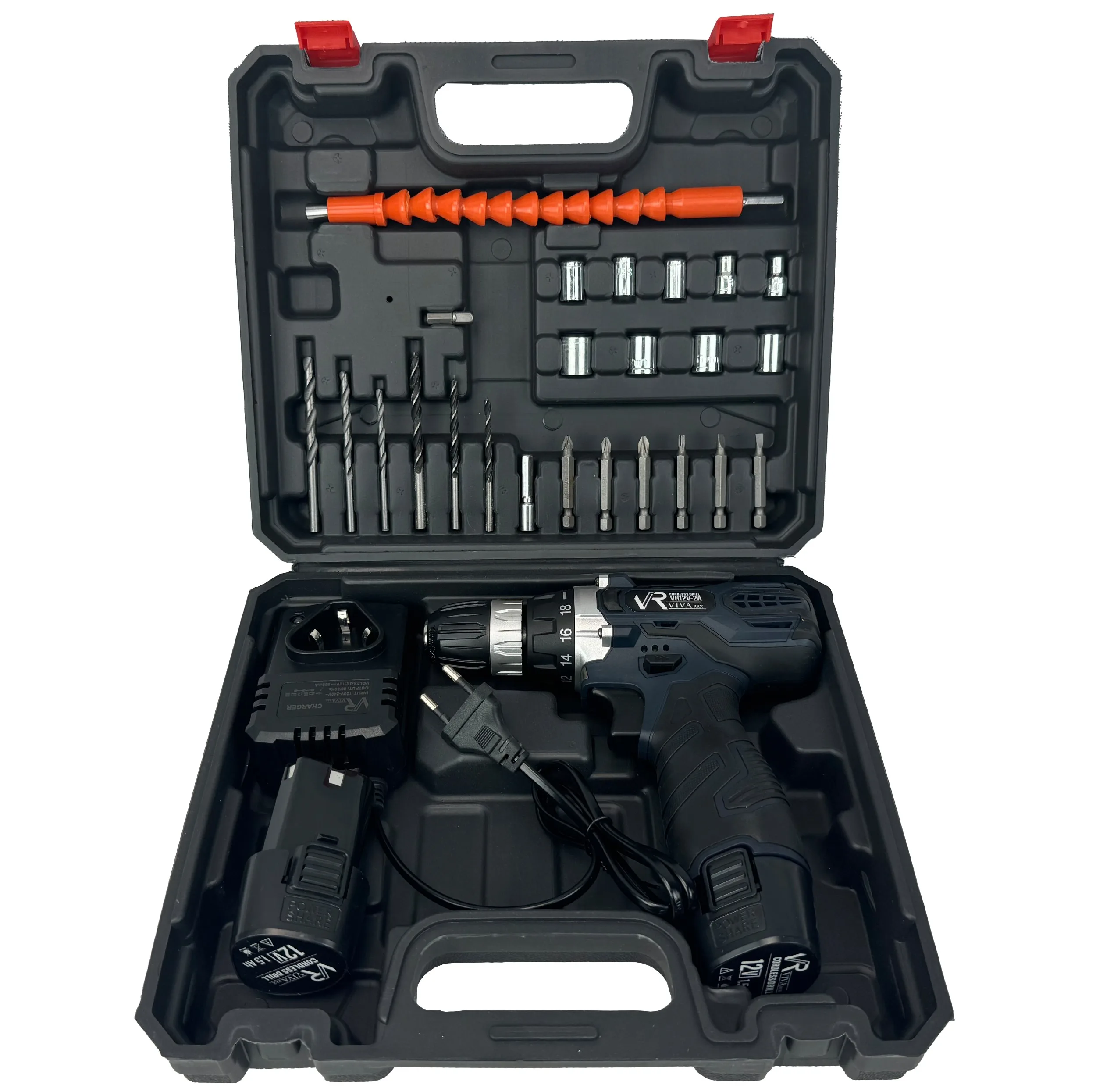 مجموعه 28‌ عددی دریل پیچ گوشتی شارژی ویوارکس مدل VR12V-2A