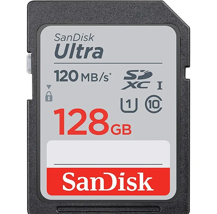 کارت حافظه SDXC سن دیسک مدل Ultra کلاس 10 استاندارد UHS-I U1 سرعت 120MBps ظرفیت 128 گیگابایت