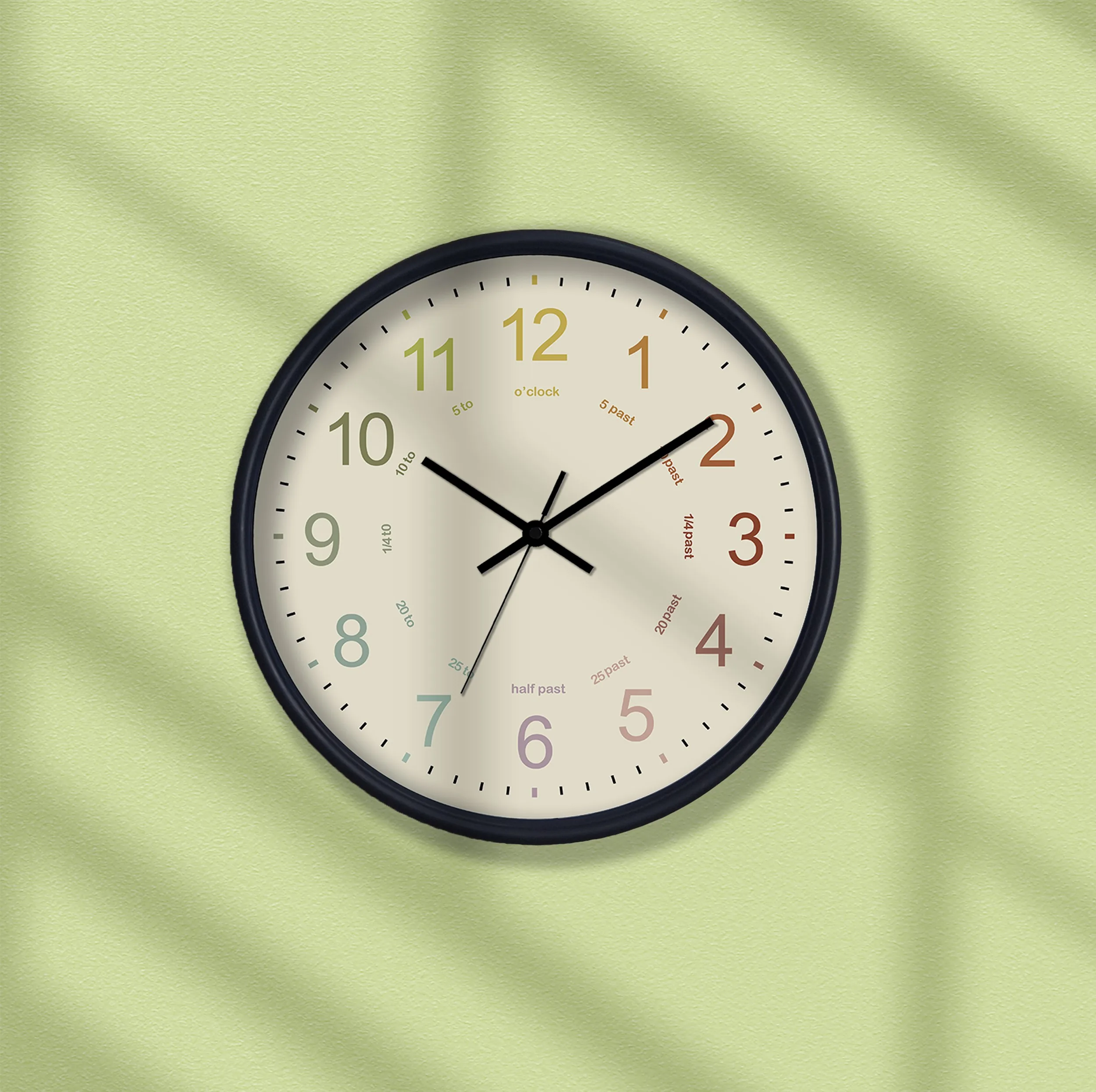 ساعت دیواری سال بردز طرح مینیمال رنگی رنگی مدل CW-colorful clock