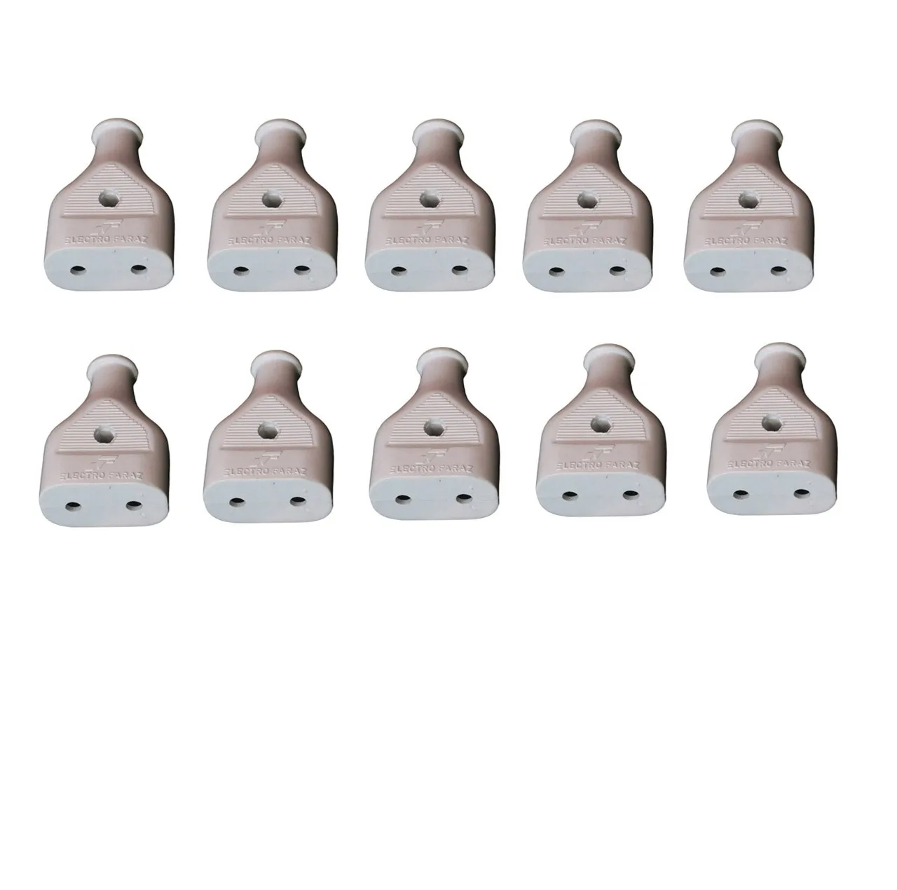 دو شاخه مادگی فراز الکتریک کد White بسته 10 عددی