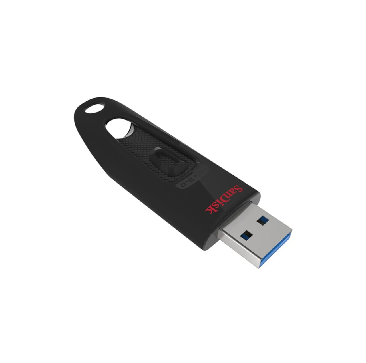 فلش مموری کشویی سن دیسک مدل CZ48 ظرفیت 128 گیگابایت با رابط USB 3.0، سرعت انتقال تا 100 مگابایت بر ثانیه، سازگار با USB 2.0 و قابلیت رمزنگاری اطلاعات