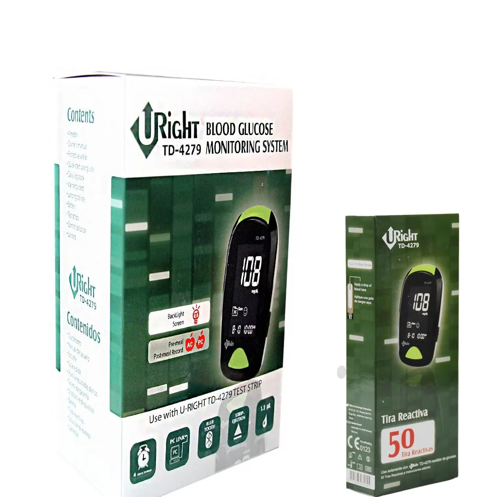 دستگاه تست قند خون یو رایت مدل TD-4279 به همراه نوار بسته 50 عددی