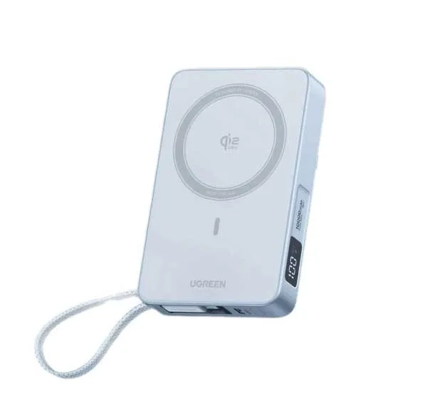 پاور بانک مغناطیسی 30 وات یوگرین مدل 65959 ظرفیت 20000 میلی آمپر ساعت MagFlow با استاندارد Qi2.2