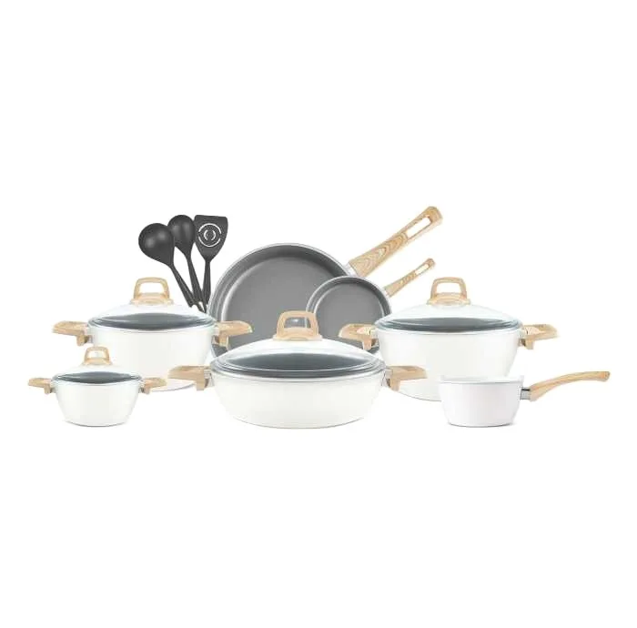 سرویس پخت و پز 14 پارچه کاراجا مدل Swiss Crystal Creamy