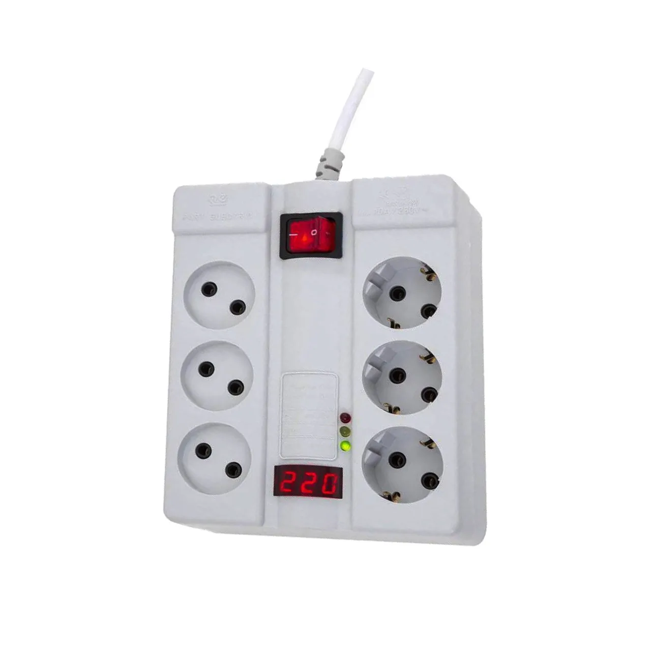 چندراهی برق و محافظ پارت الکتریک ، طول کابل 5 متر مدل EW-324F3