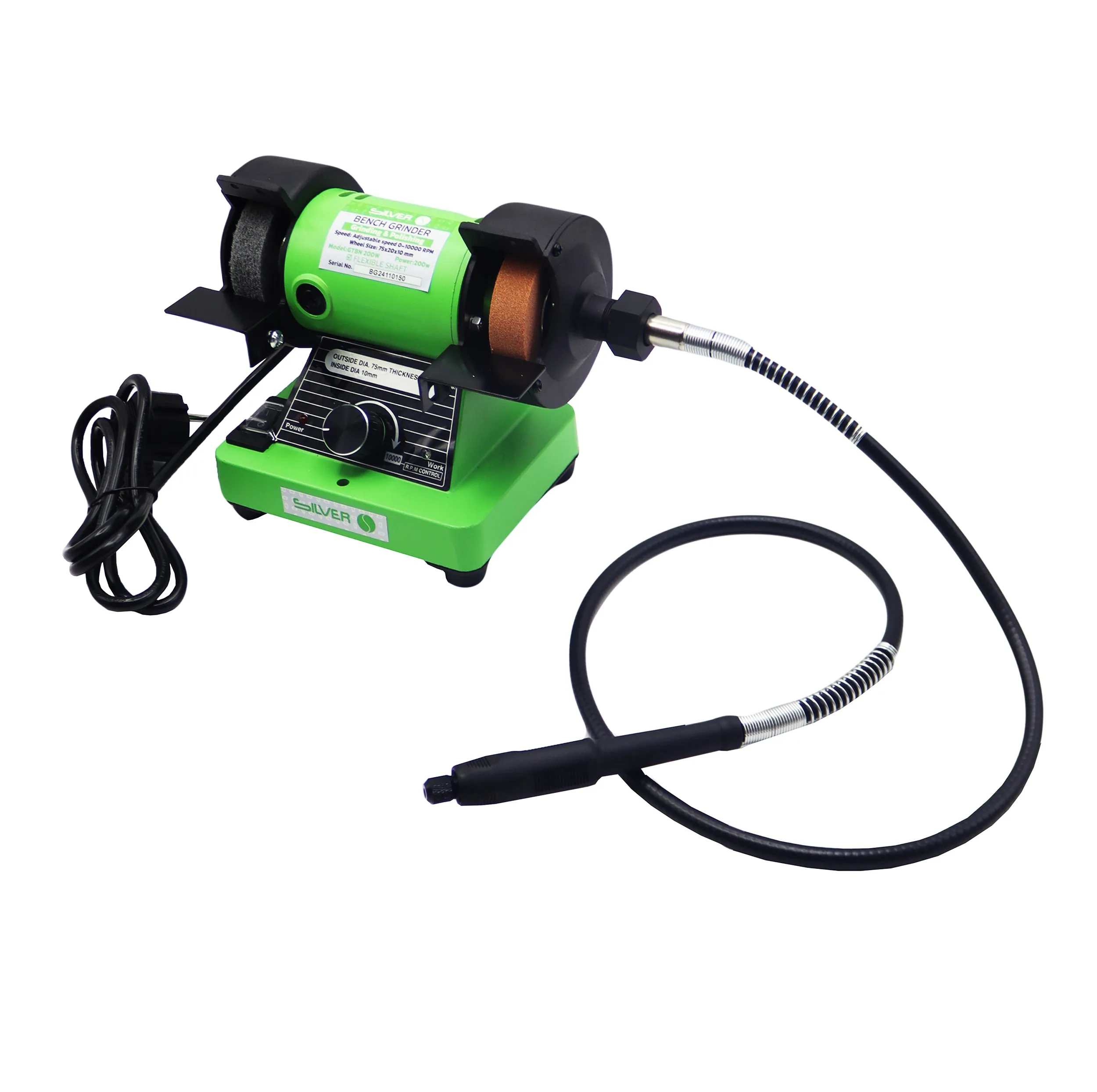 سنگ رومیزی 75 میلی متری 200 وات سیلور مدل YP-GTBN200W