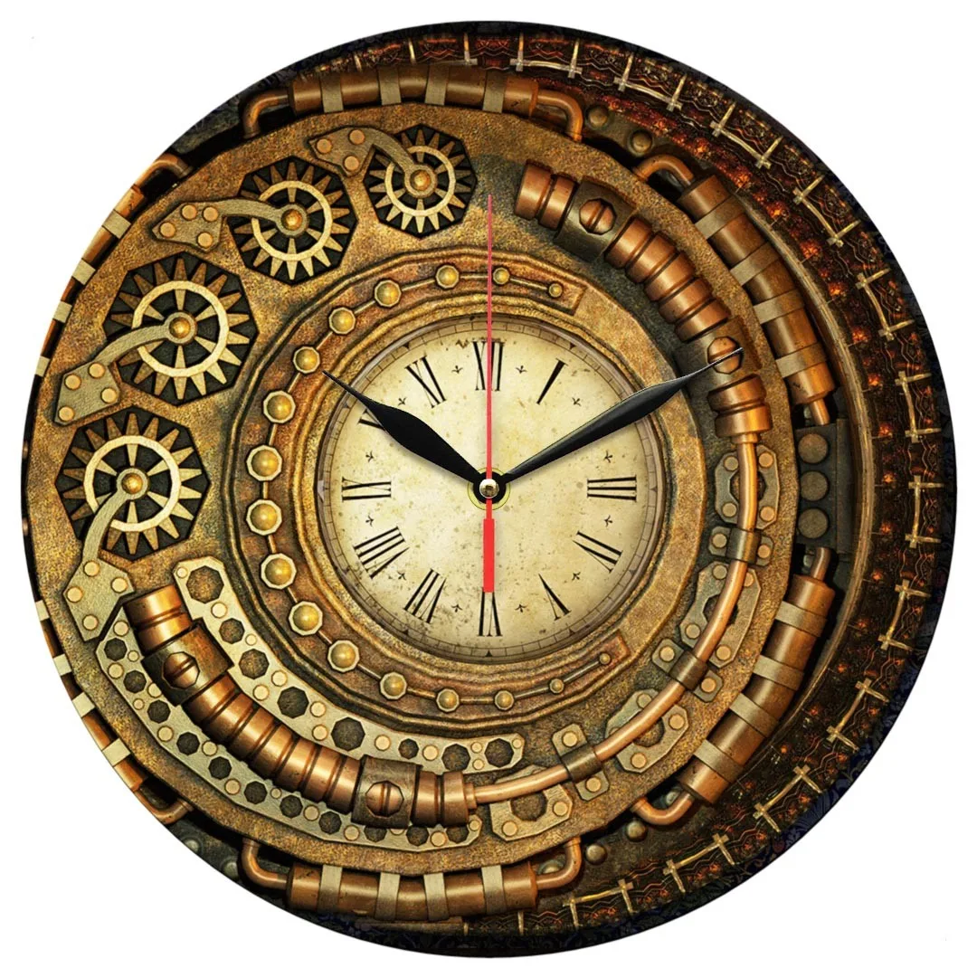 ساعت دیواری طرح چرخ دنده steampunk کد 1273