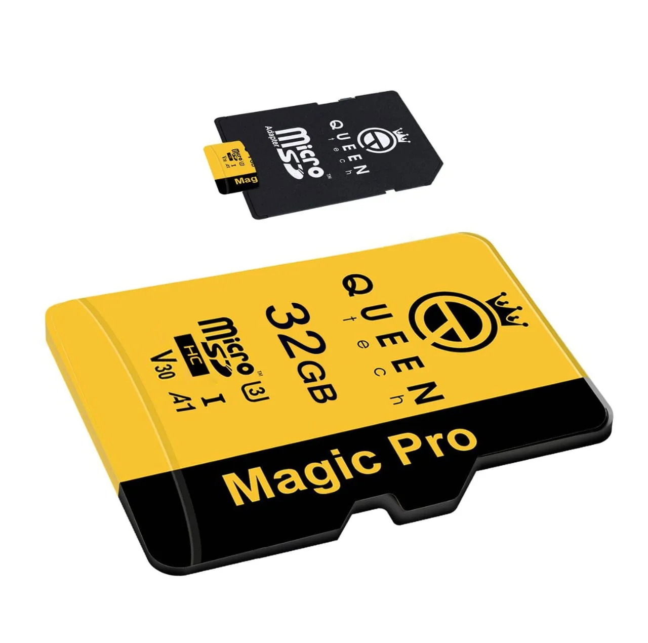 کارت حافظه Micro SD HC کوئین تک مدل A1-V30-633X کلاس 10 استاندارد UHS-l U3 سرعت 95mbps ظرفیت 32 گیگابایت به همراه آداپتور SD