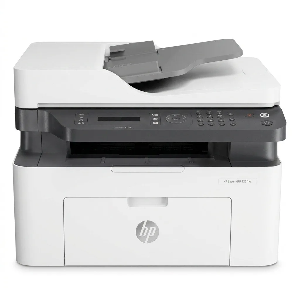 پرینتر چندکاره لیزری تک‌رنگ A4 اچ‌پی مدل Laser MFP 139fnw با قابلیت پرینت، اسکن، کپی و فکس، اتصال USB، وای‌فای و شبکه