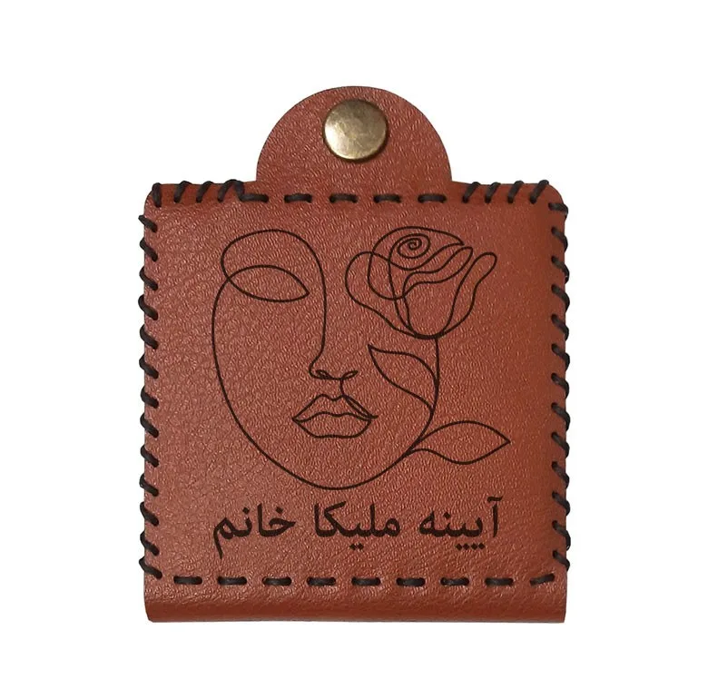 آینه جیبی مدل  اسم ملیکا طرح گل