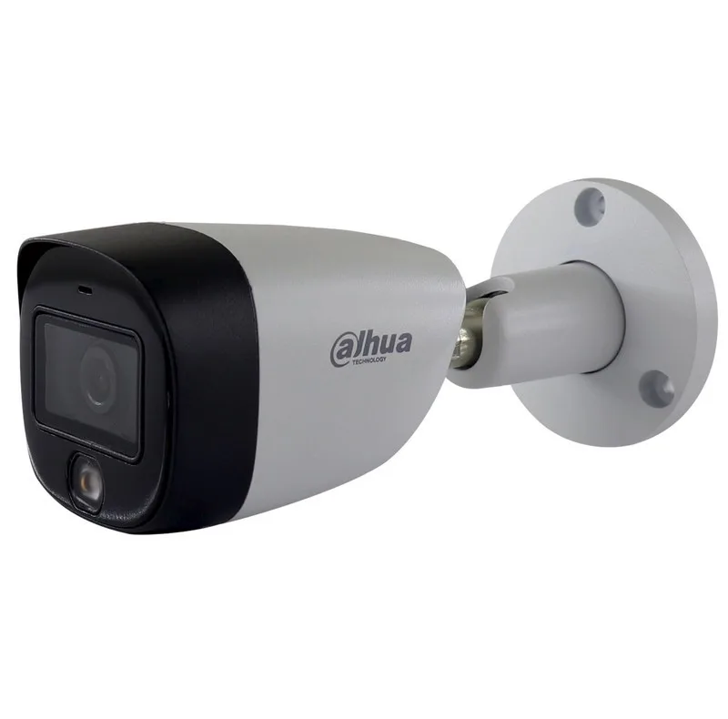 دوربین مداربسته بولت آنالوگ داهوا مدل DH-HAC-HFW1209CP-A-LED با رزولوشن 2 مگاپیکسل، دید در شب تمام رنگی تا 20 متر، فناوری HDcvi، قابلیت ضبط صدا، استاندارد ضدآب IP67 و فناوری BLC، DWDR و AGC
