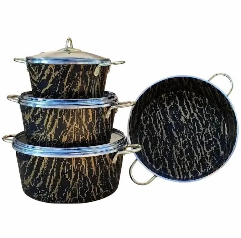 سرویس قابلمه و تابه گرانیتی گرانیتی 7 پارچه مدل ماربل کد 07