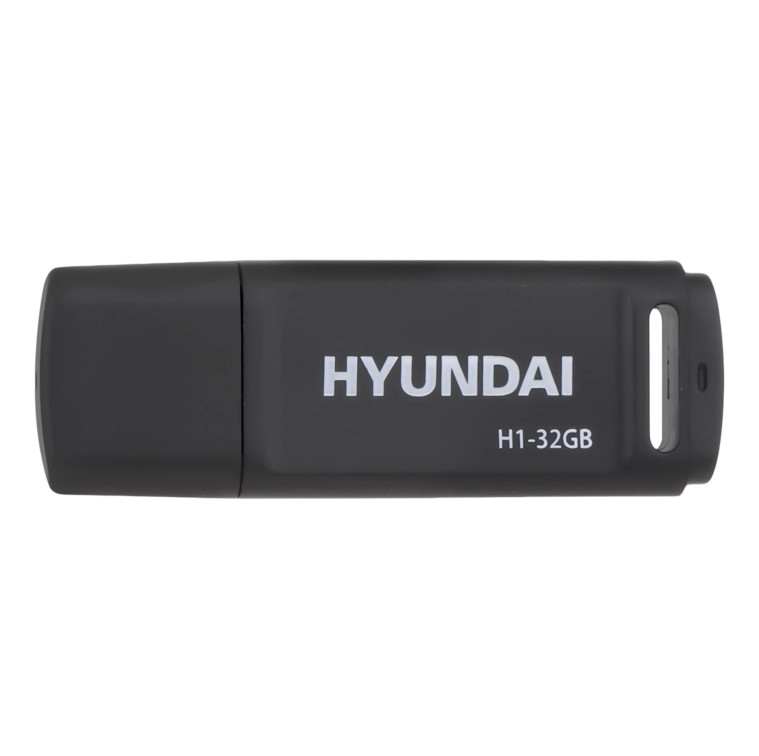 فلش مموری 32 گیگابایتی هیوندای مدل H1 USB2.0، با فناوری COB، بدنه پلاستیکی، روکش ضد اثر انگشت و لک، امکان اتصال بند آویز و سازگار با تمامی سیستم‌عامل‌ها