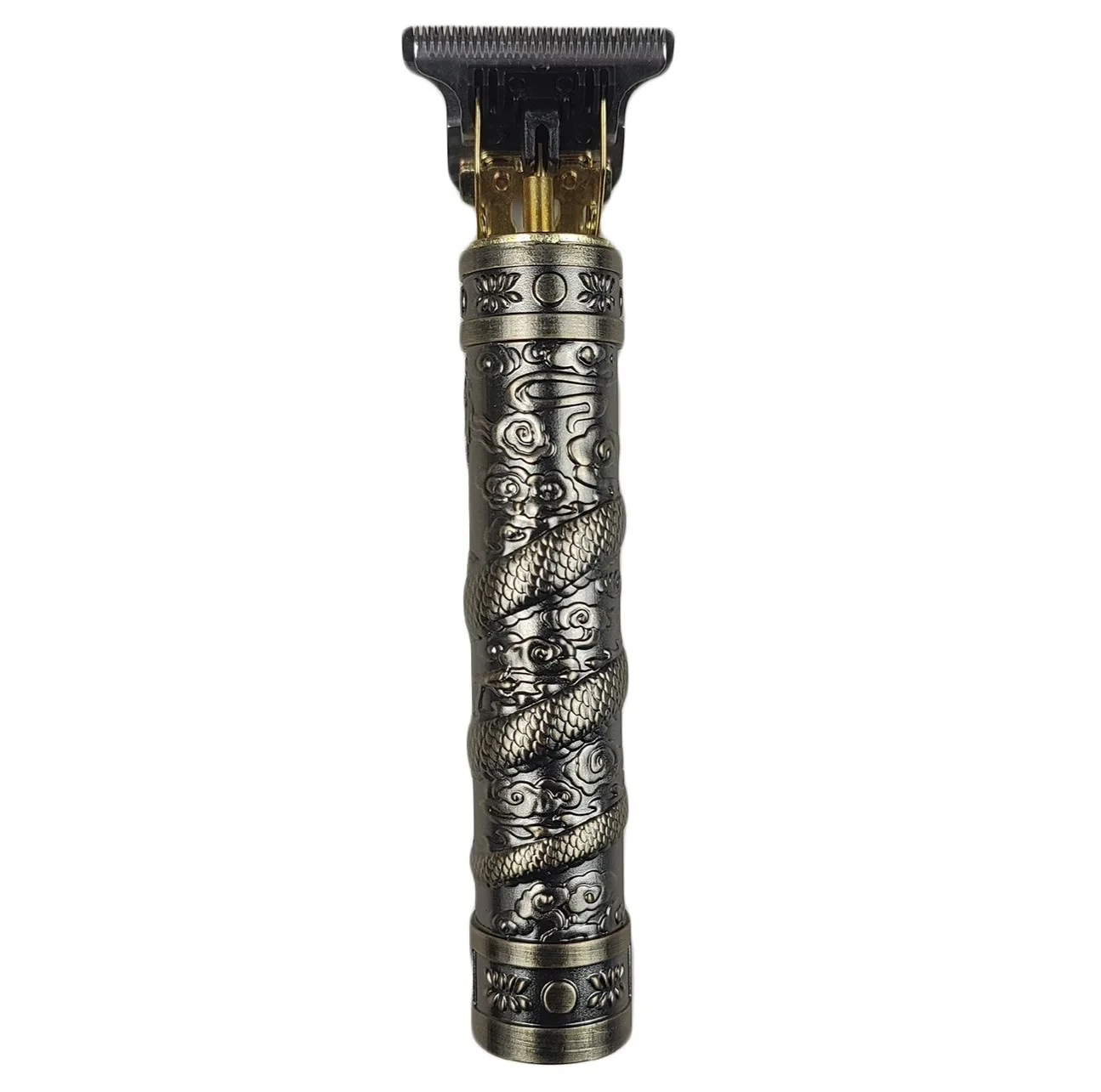 ماشین اصلاح موی سر و صورت تیغه استیل ضدزنگ وینتیج مدل T9 Upgrade plus باتری قابل شارژ با 120 دقیقه شارژدهی، استفاده خشک و مرطوب، خط زن و 4 شانه تنظیم ارتفاع، همراه برس تمیزکننده و روغن مخصوص