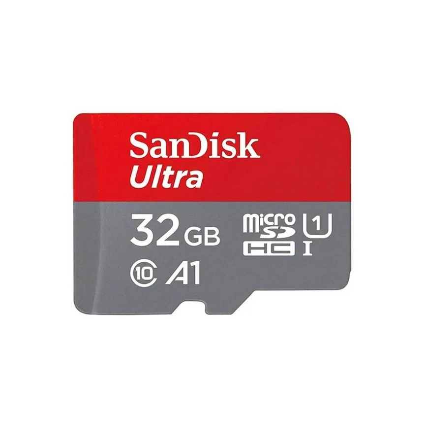 کارت حافظه microSDHC سن دیسک مدل ultra_A1 کلاس 10 استانداردUHS_I سرعت 100MBps ظرفیت 32 گیگابایت