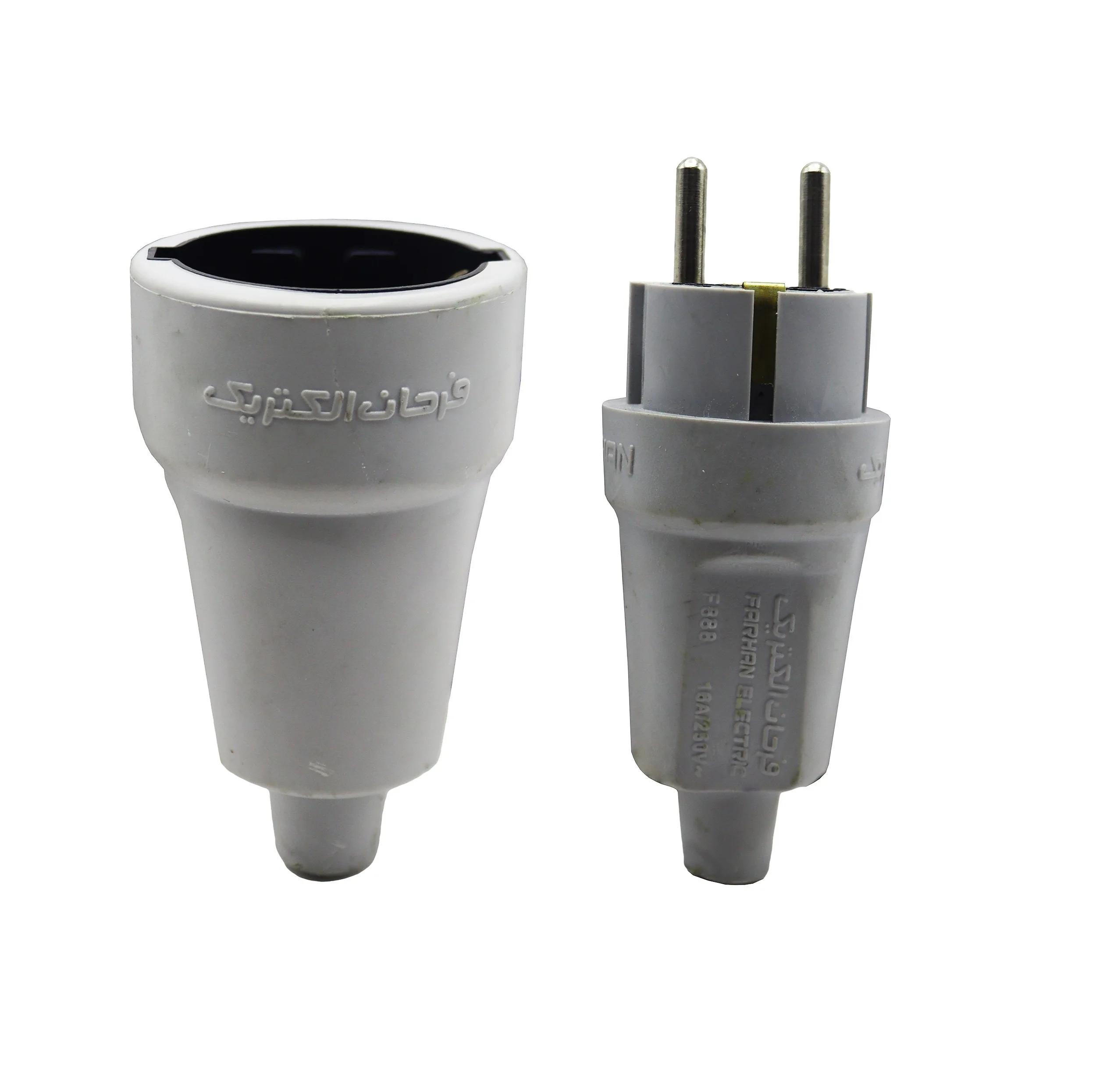 دوشاخه برق و مادگی فرحان الکتریک مدل YP-16A/250V