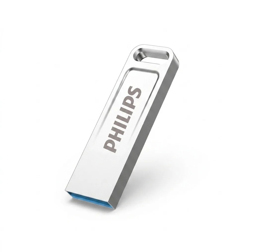 فلش مموری 64 گیگابایت فیلیپس مدل FM21UA-F با رابط USB 2.0، سرعت خواندن 30 مگابایت بر ثانیه، سرعت نوشتن 15 مگابایت بر ثانیه، ضد خش و ضد اثر انگشت، سازگار با ویندوز، مک OS و لینوکس