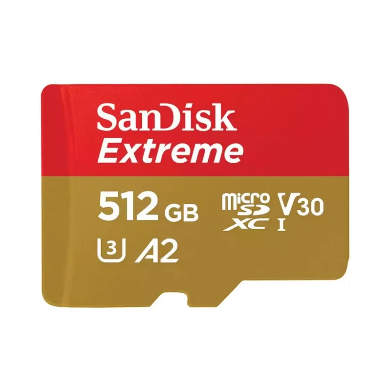 کارت حافظه microSDXC سن دیسک  مدل Extreme کلاس A2 استاندارد UHS-I U3 سرعت 190MBps ظرفیت 512 گیگابایت