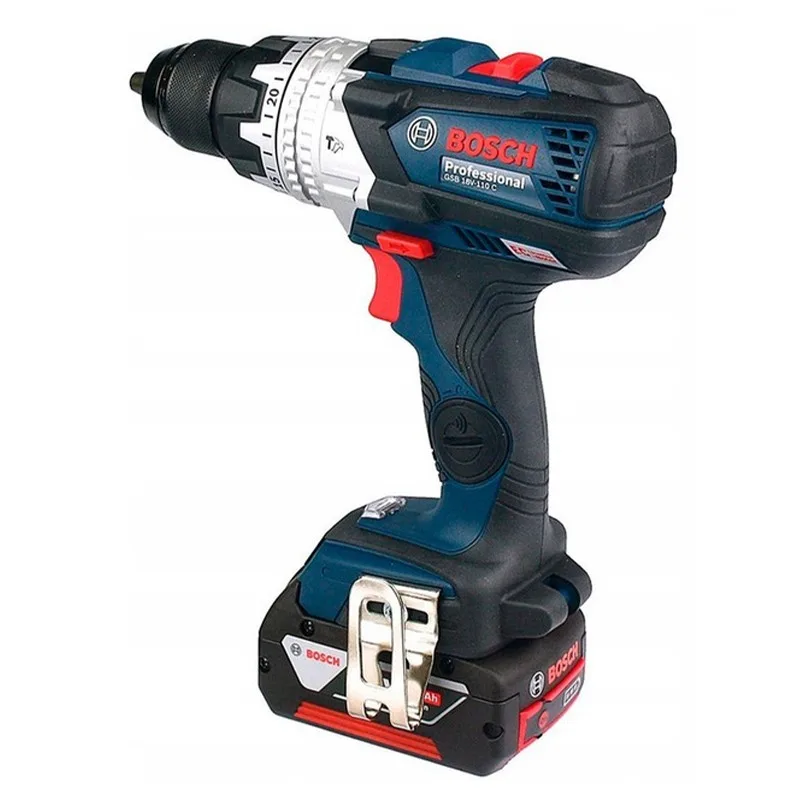 پیچ گوشتی شارژی چکشی 18 ولت بوش مدل GSB 18V-110 C Brushless Motor (5AH)