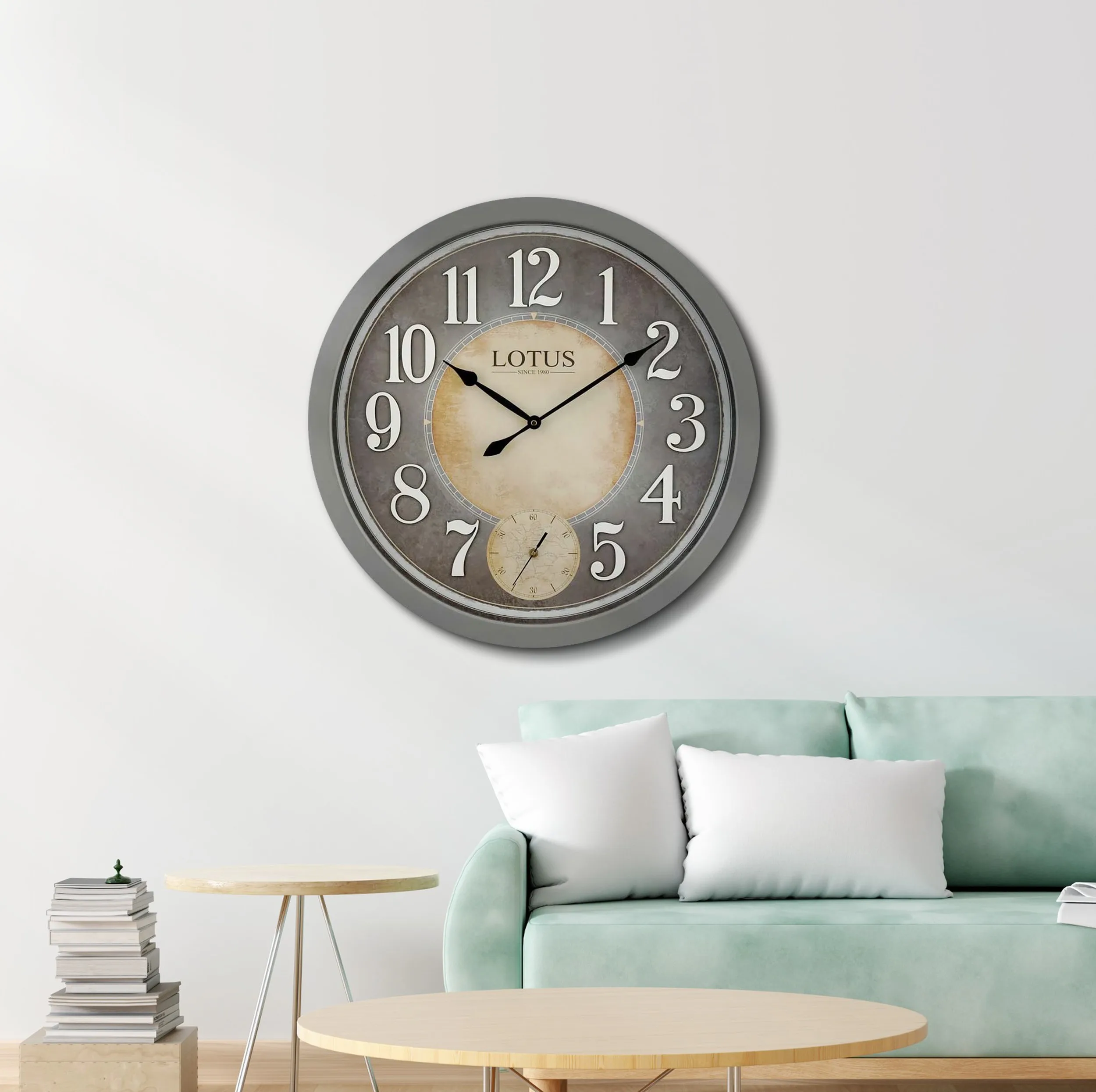 ساعت دیواری لوتوس کد W-8842