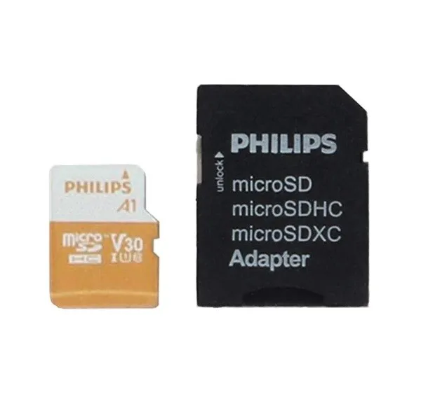 کارت حافظه MicroSDHC فیلیپس مدل Ultra PRO کلاس 10 استاندارد UHS-I U3 سرعت 100MBps ظرفیت 32 گیگابایت به همراه آداپتور