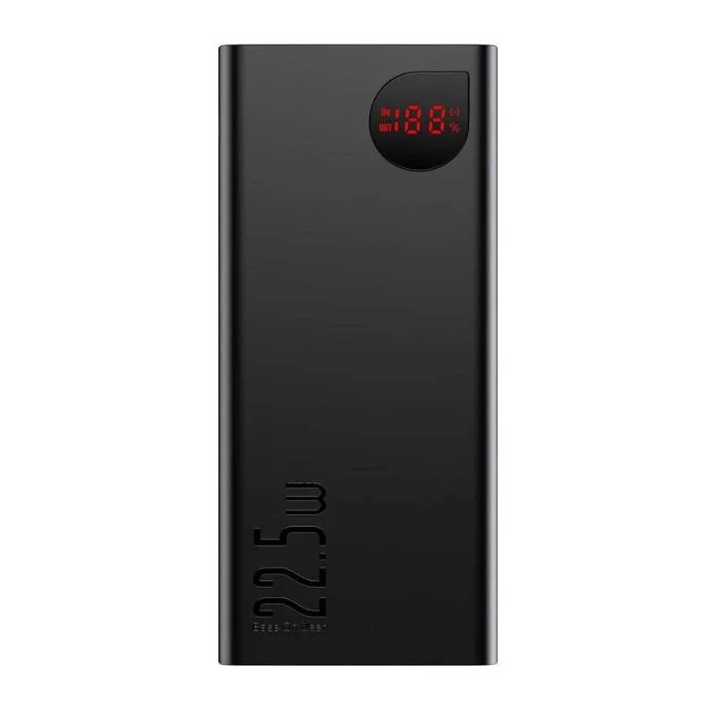 پاوربانک باسئوس مدل ADMAN METAL DIGITAL DISPLAY ظرفیت 20000 میلی آمپر ساعت