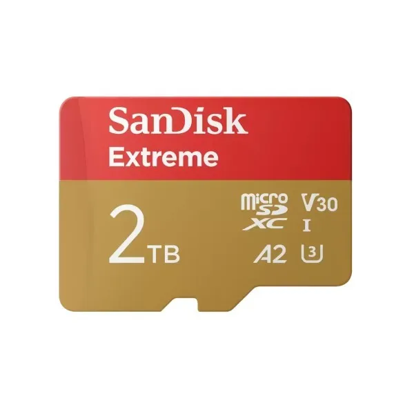 کارت حافظه microSDXC سن دیسک مدل Extreme V30 کلاس 10 استاندارد UHS-I U3 سرعت 240mbps ظرفیت 2 ترابایت