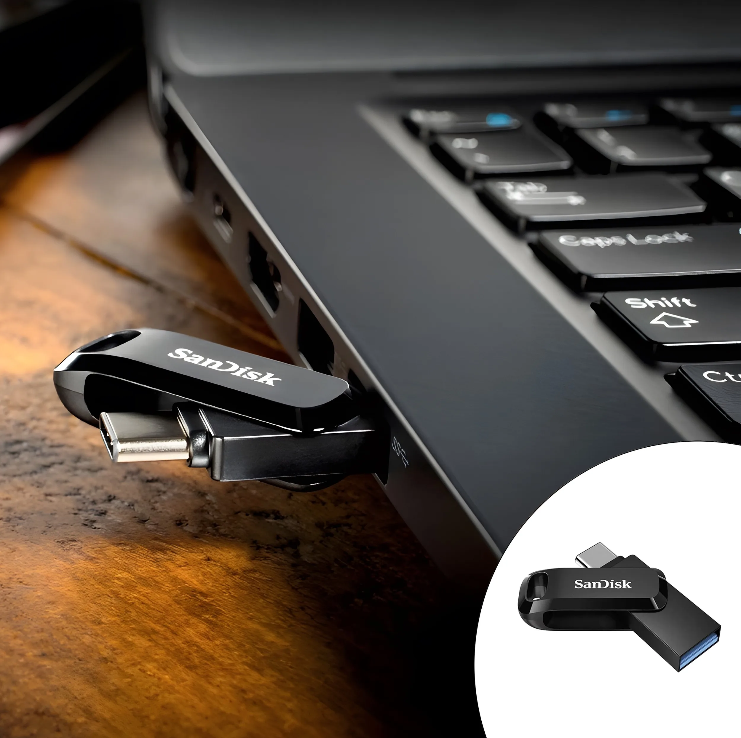 فلش مموری سن دیسک مدل Ultra Dual Drive Go OTG TYPE-C ظرفیت 32 گیگابایت