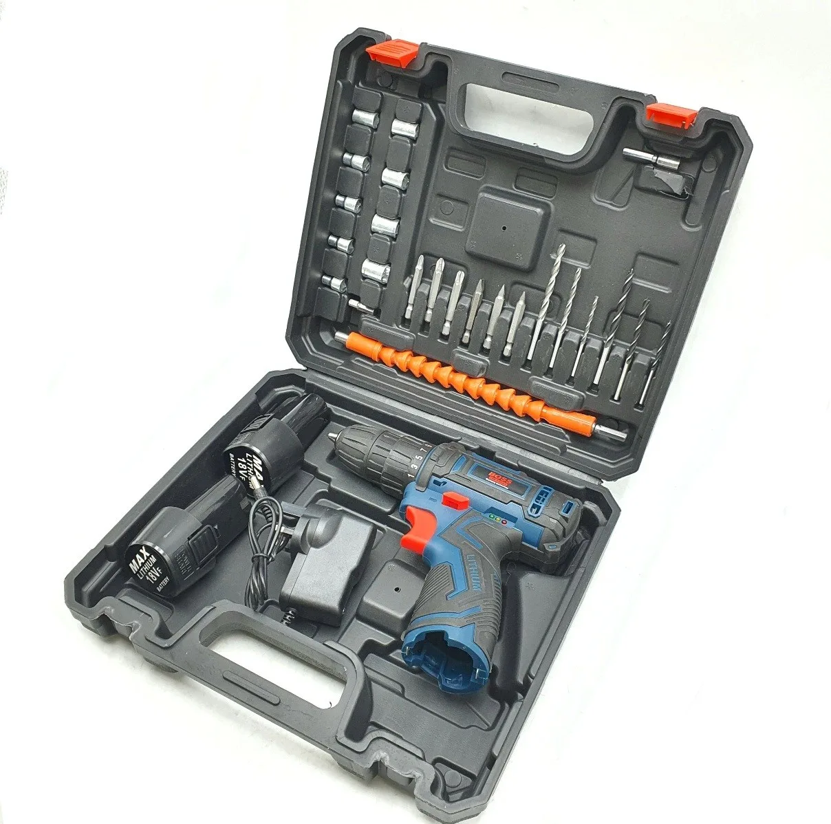 پیچ گوشتی شارژی باس مدل LI-ION-18V مجموعه 28 عددی