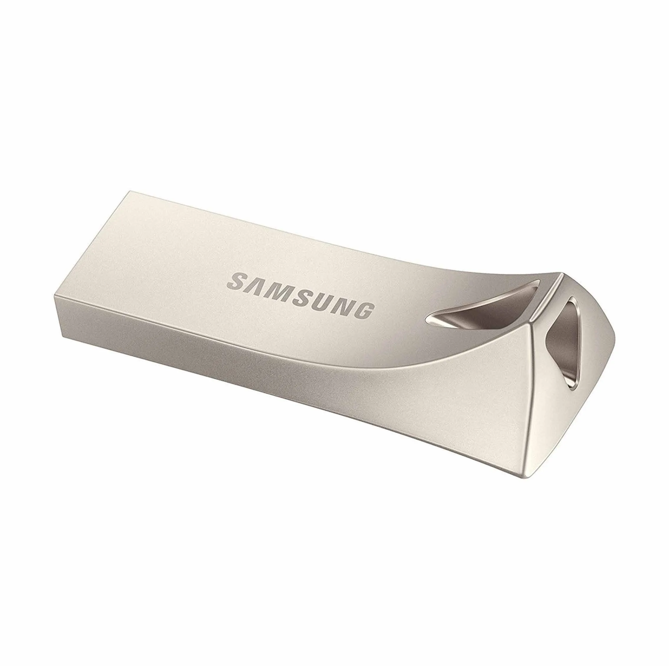 فلش مموری 8 گیگابایتی سامسونگ مدل Bar Plus MUF-32BE، با بدنه فلزی، پورت USB 3.1 و مقاومت در برابر آب، شوک، حرارت، مغناطیس و اشعه ایکس