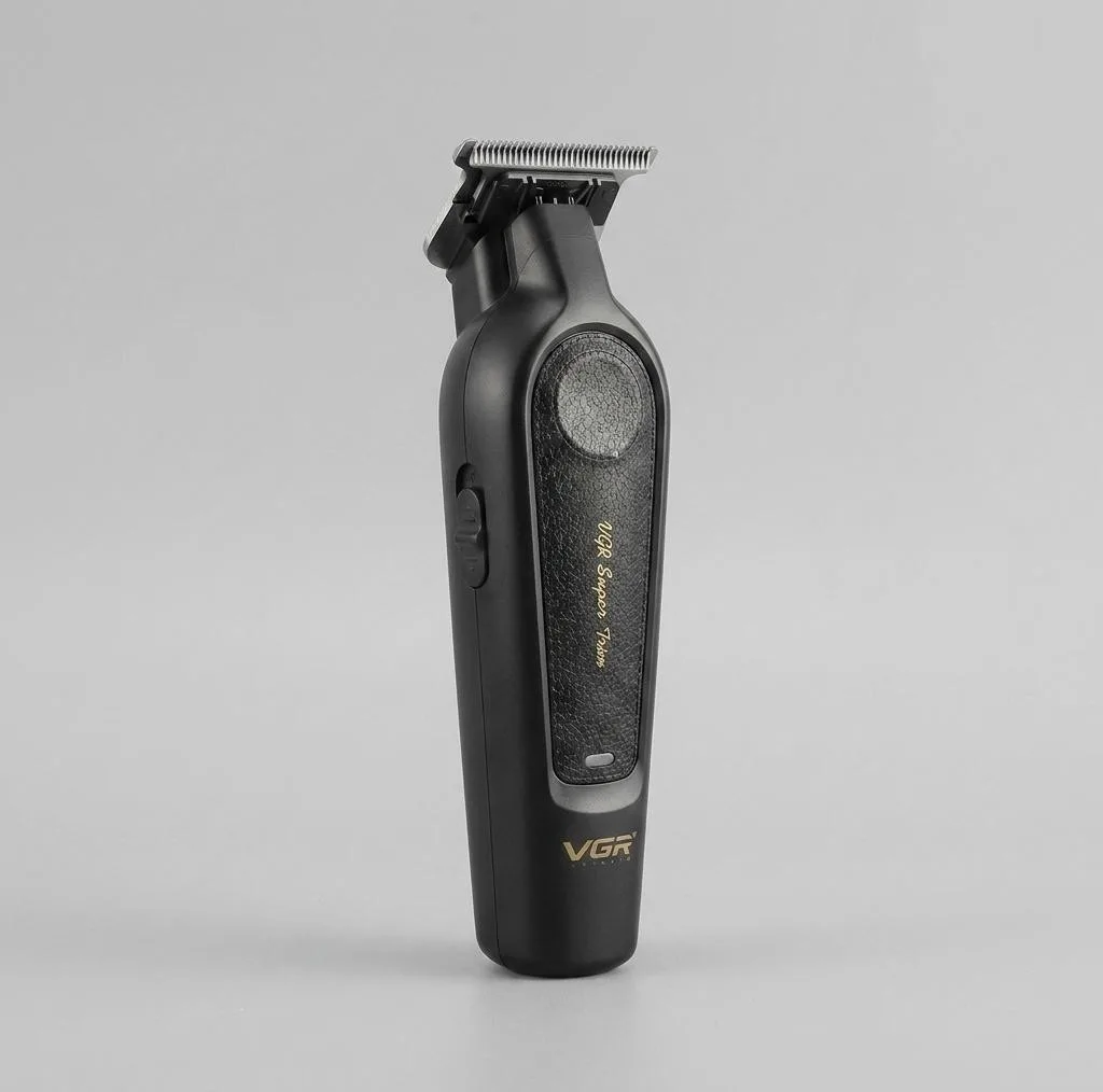 ماشین اصلاح موی سر و صورت وی جی آر مدل V-995 با تیغه کربن استیل، باتری لیتیوم یون 2000 میلی‌آمپر ساعت، شارژ USB، قابلیت تنظیم سرعت و طراحی ارگونومیک و سبک