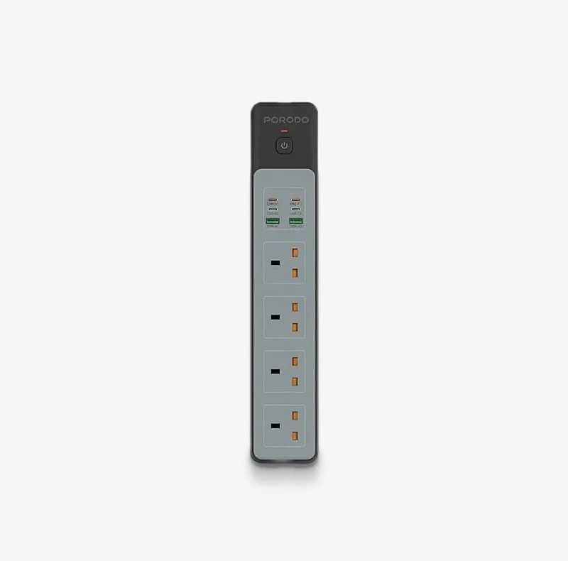 محافظ شوک الکتریکی و چند راهی برق پرودو مدل PD-FWCHO45-BK-65W