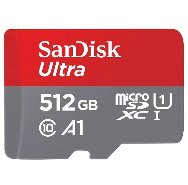 کارت حافظه microSDXC سن دیسک مدل Ultra A1 کلاس 10 استاندارد UHS-I سرعت 150MBps ظرفیت 512 گیگابایت