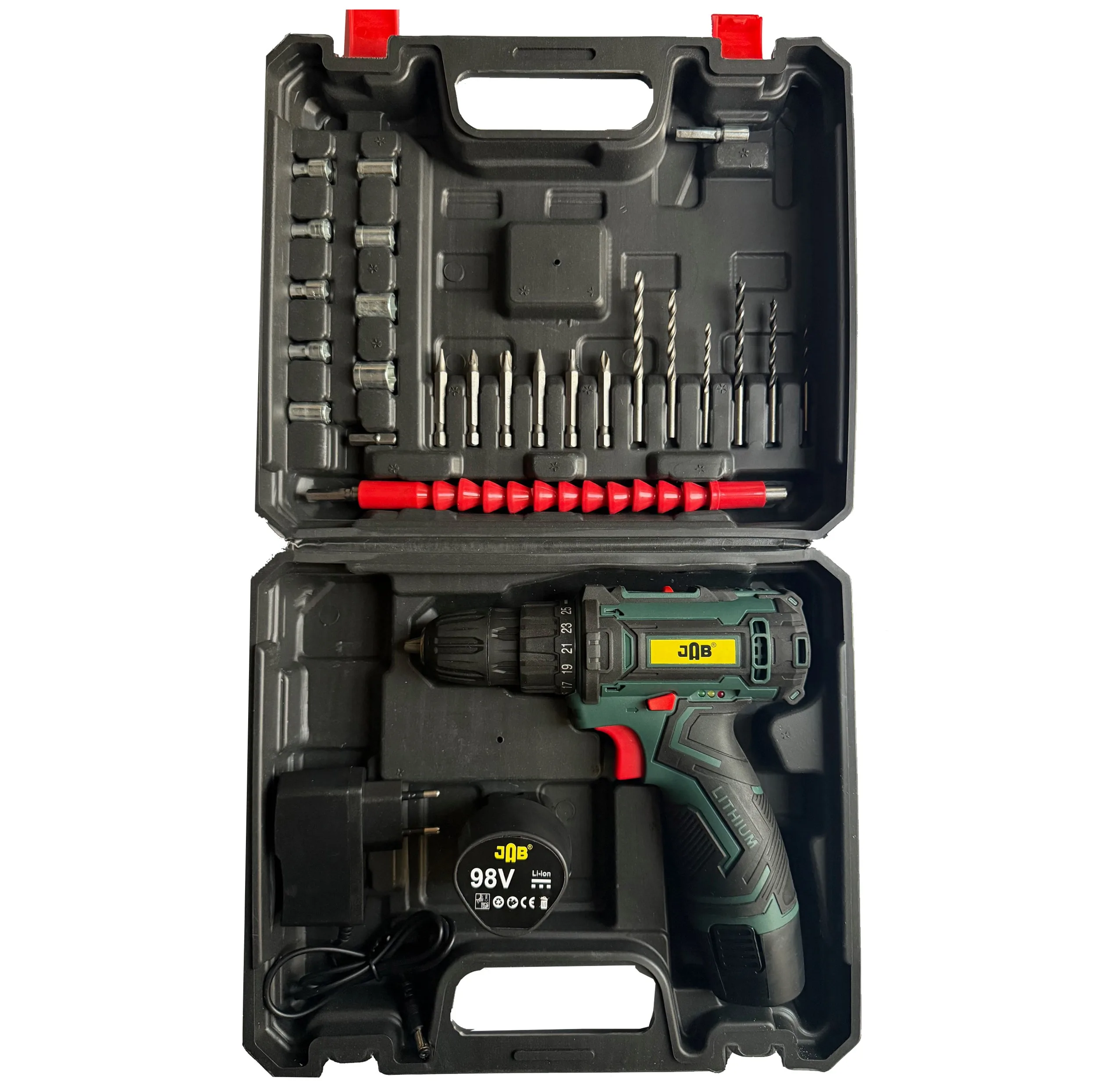 مجموعه 40 عددی پیچ گوشتی شارژی 98 ولت جاب مدل JB-98 MAX EDITION