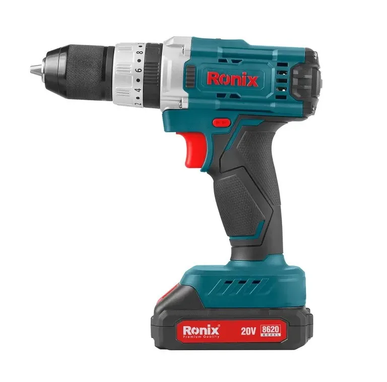 دریل پیچ گوشتی ظرفیت سه نظام 10میلی متر 20 ولت رونیکس RH-8620